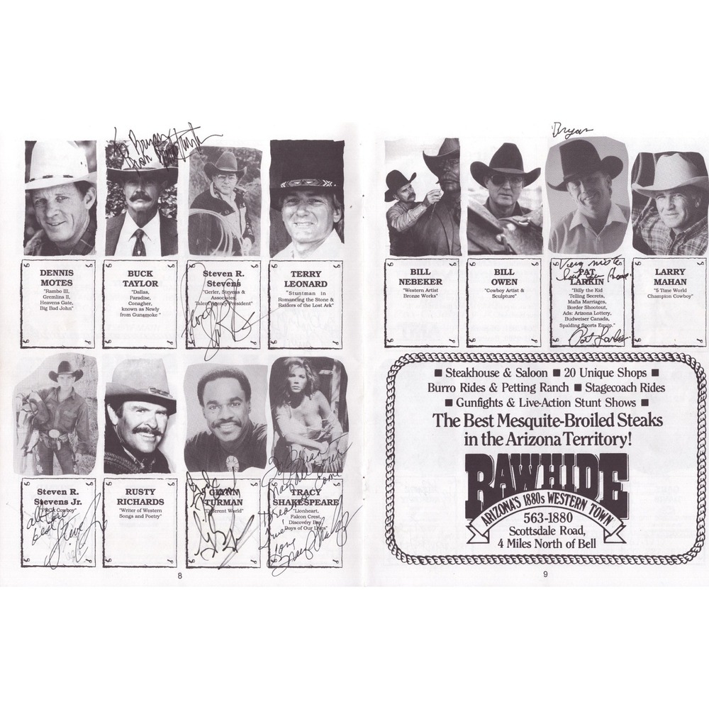 1993 Ben Johnson Rodeo Program SIGNED x25 Ben Johnson Harry Carey Jr Buck Taylor - Picture 6 of 8